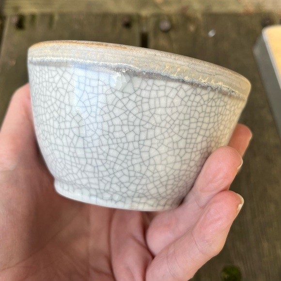 Handmade Ceramic Crackle Glaze Bowl By Ray Foster - Picture 4 of 14